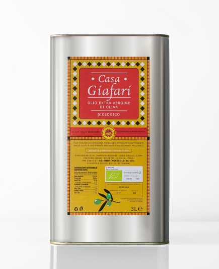 Extra virgin olive oil 3 L Tin - Casa Giafari
